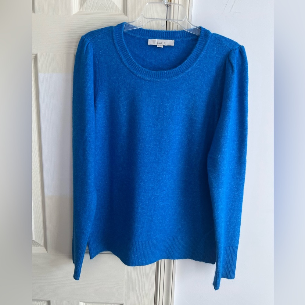 LOFT Blue Crew Neck Sweater